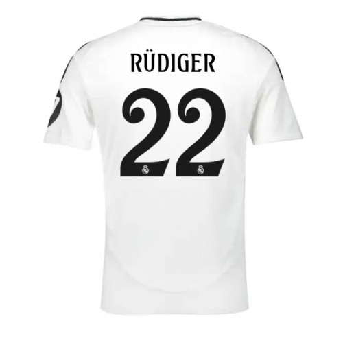 Fotballdrakt Herre Real Madrid Antonio Rudiger #22 Hjemmedrakt 2024-25 Kortermet